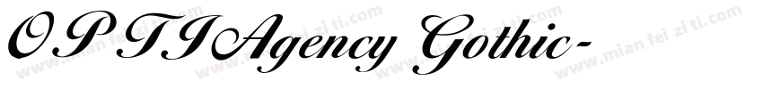 OPTIAgency Gothic字体转换